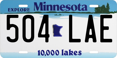 MN license plate 504LAE