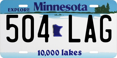 MN license plate 504LAG