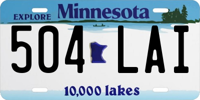 MN license plate 504LAI