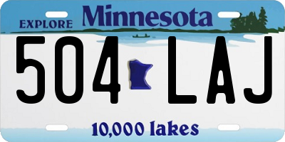 MN license plate 504LAJ