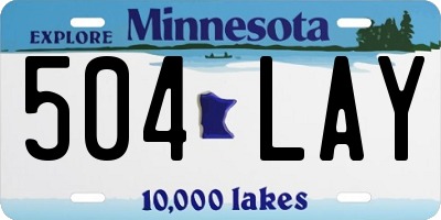 MN license plate 504LAY