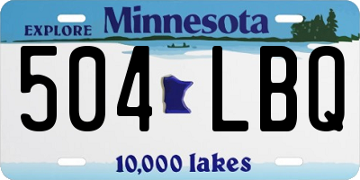 MN license plate 504LBQ