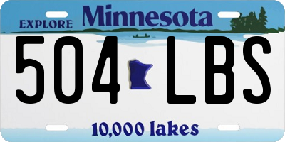 MN license plate 504LBS