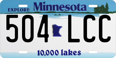 MN license plate 504LCC