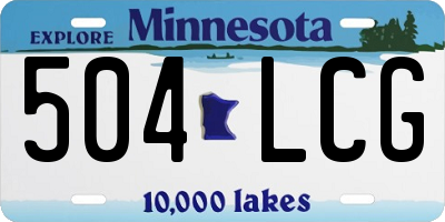 MN license plate 504LCG