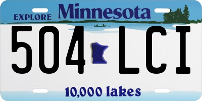 MN license plate 504LCI