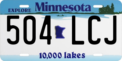 MN license plate 504LCJ