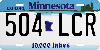 MN license plate 504LCR