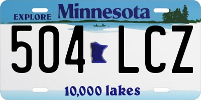 MN license plate 504LCZ
