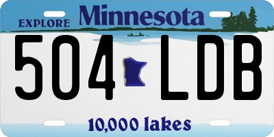 MN license plate 504LDB
