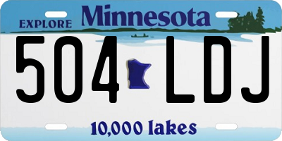 MN license plate 504LDJ