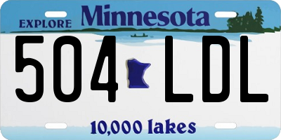 MN license plate 504LDL