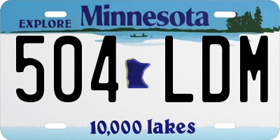 MN license plate 504LDM