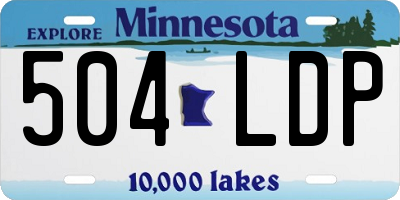 MN license plate 504LDP