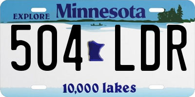MN license plate 504LDR