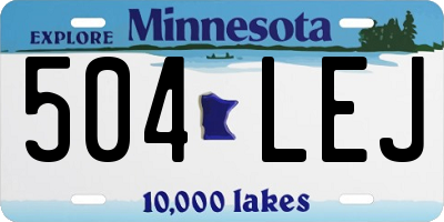 MN license plate 504LEJ