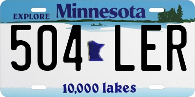 MN license plate 504LER