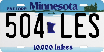 MN license plate 504LES