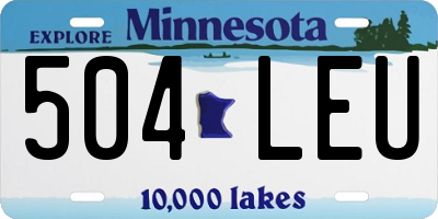 MN license plate 504LEU