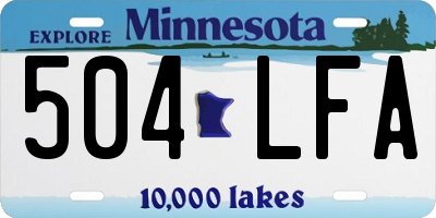 MN license plate 504LFA