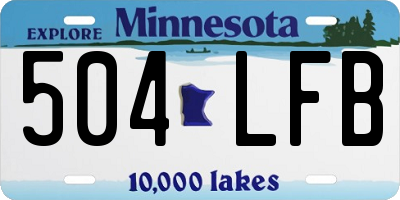 MN license plate 504LFB