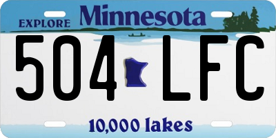 MN license plate 504LFC