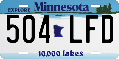 MN license plate 504LFD