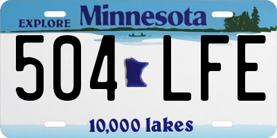 MN license plate 504LFE