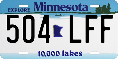 MN license plate 504LFF