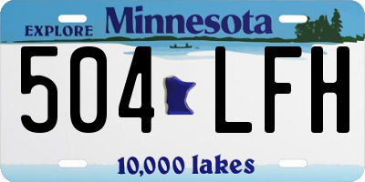 MN license plate 504LFH