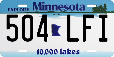 MN license plate 504LFI