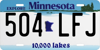 MN license plate 504LFJ