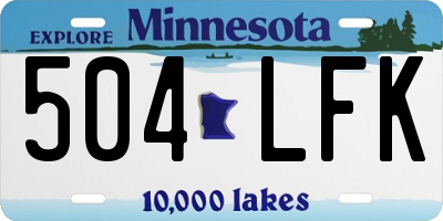 MN license plate 504LFK