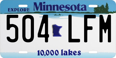MN license plate 504LFM