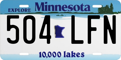 MN license plate 504LFN