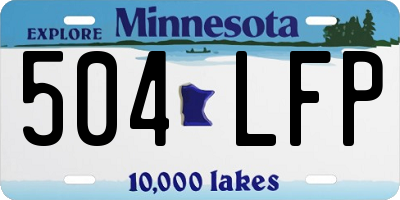 MN license plate 504LFP