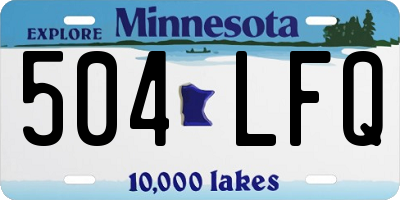 MN license plate 504LFQ