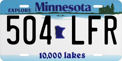 MN license plate 504LFR