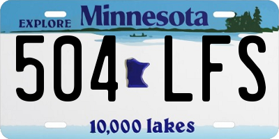 MN license plate 504LFS