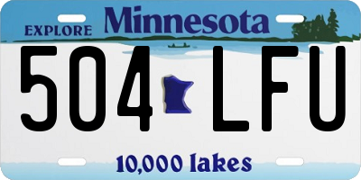 MN license plate 504LFU