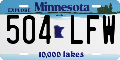 MN license plate 504LFW