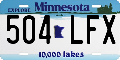 MN license plate 504LFX