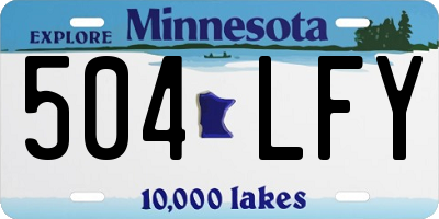 MN license plate 504LFY