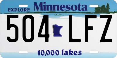 MN license plate 504LFZ