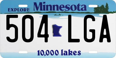 MN license plate 504LGA