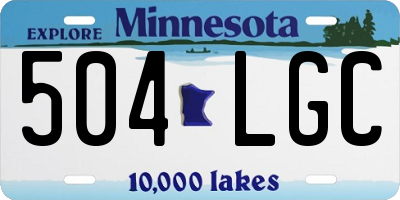 MN license plate 504LGC