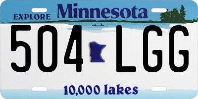 MN license plate 504LGG