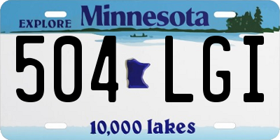 MN license plate 504LGI