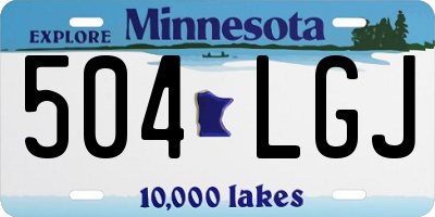 MN license plate 504LGJ