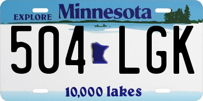 MN license plate 504LGK